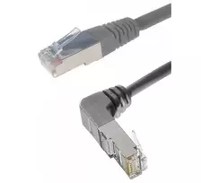 Exertis Connect Cat. 6A S/FTP (PiMF) komutacinis kabelis, kampuotas į tiesų, pilkas, 0,7 m 854302