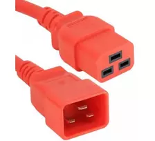 Exertis Connect 2 m raudonas IEC C20 į C19 maitinimo prailginimo kabelis 16A 250V 640056