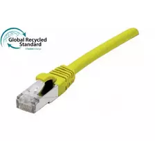 EXERTIS CONNECT Cat. 6A S/FTP komutacinis kabelis, TPE, be halogenų, GRS sertifikuotas, su apsauga nuo užkabinimo, geltonas, 1,0 m 854539