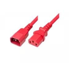Exertis Connect IEC maitinimo laidas C14 į C13, raudonas, 5,0 m 808048