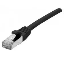 EXERTIS CONNECT Cat.6 F/UTP komutacinis kabelis, PoE, be halogenų, juodas, 15,0 m, ekranuotas su fiksatoriaus apsauga (850879)