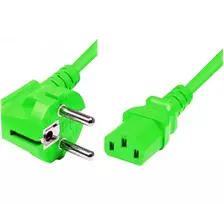 Exertis Connect maitinimo laidas, kampuotas Schuko kištukas į IEC C13 lizdą, žalias, 1,8 m (808016)