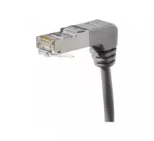 EXERTIS CONNECT Cat.6A S/FTP komutacinis kabelis, 2,0 m, pilkas, kampu žemyn nukreipti jungtys 854289