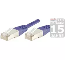 EXERTIS CONNECT Cat.6 S/FTP PiMF komutacinis kabelis, violetinės spalvos, 3,0 m, plonu apsauginiu antgaliu 854457