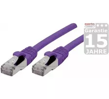 EXERTIS CONNECT Cat 6a SFTP komutacinis kabelis RJ45 į RJ45, 1,5 m, violetinės spalvos, be halogenų 858517