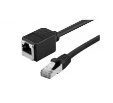 Exertis Connect Cat. 6A S/FTP tinklo kabelio prailginimas, be halogenų, juodas, 5 m 858758
