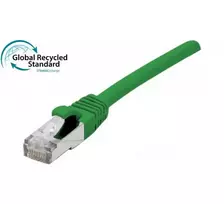 EXERTIS CONNECT RJ45 komutacinis kabelis Cat. 6, F/UTP, GRS sertifikuotas, žalias, 0,5 m 854629