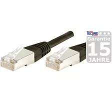 EXERTIS CONNECT Cat.6 S/FTP komutacinis kabelis, PiMF, juodas, 0,3 m, plonas snagless apsauga 856825