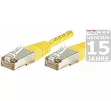 EXERTIS CONNECT Cat.5e F/UTP komutacinis kabelis, 0,3 m, geltonas 857090