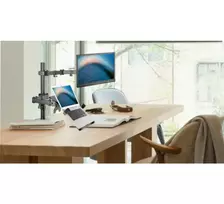EXERTIS CONNECT stalinis laikiklis monitoriui ir nešiojamajam kompiuteriui, 13-32 inch, plieninis, tvirtinamas spaustuku arba per kiaurymę, judamosios svirtys, VESA 75/100 915170