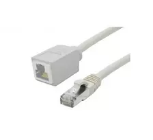 EXERTIS CONNECT Cat. 6A S/FTP komutacinis prailginimo kabelis, 2 m, pilkas, be halogenų, su fiksatoriaus apsauga 858751