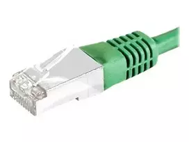 EXERTIS CONNECT F/UTP CAT.6a komutacinis kabelis, žalias, 20m, 10Gbps, plonas snagless apsauginis antgalis 859556