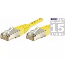 EXERTIS CONNECT Cat.6a F/UTP komutacinis kabelis, RJ45, geltonas, 1,5 m, 10Gbps 859564