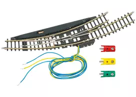 Märklin Z geležinkelio elektromagnetinė kairioji kreivoji iešmas - juodas/geltonas 8568