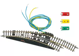 Märklin Z geležinkelio elektromagnetinė kreivoji iešmas dešinysis - juodas/geltonas (8569)