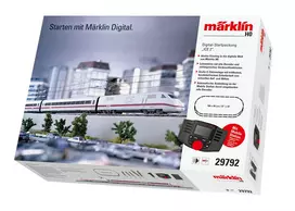 Märklin 29792 ICE 2 skaitmeninis starterio rinkinys H0 AC su Mobile Station 2, 5 dalių traukinys, C bėgių ovalas, VI era