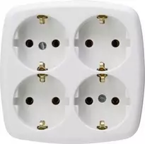 HEINRICH KOPP Paris Schuko elektros lizdas Type F, įleidžiamas, baltas, 16 A, 250 V, su apsauga nuo vaikų 121001009