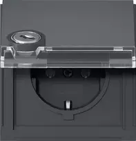 GIRA 446767 SCHUKO kištukinis lizdas su raktu, skirtingi raktai, 16 A, 250 V, įleidžiamas, termoplastikas