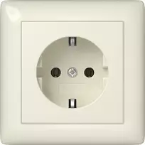 Gira 444001 SCHUKO lizdas Standard 55, grynos baltos blizgios spalvos, 16 A, 250 V, įleidžiamas