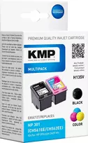 KMP MULTIPACK H135V - 2 vnt. juodos ir trijų spalvų rašalo kasetės (alternatyva HP 301XL)