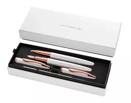 Pelikan Jazz Noble Elegance White rašymo rinkinys (plunksnakotis ir tušinukas, vidutinis plunksnos dydis) 400197471