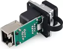 GoodConnections Alcasa IC06-R302 Industrial RJ45 Coupler, IP65/IP67, Grey, Zinc Housing, -40 to 80°C