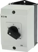 Eaton T0-4-8410/I1 3 polių ON-OFF svirtinis jungiklis, 20 A, priekinio montavimo, juodas/baltas 207140