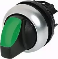 Eaton M22-WRLK3-G selektoriaus jungiklio pavara, 3 padėčių, fiksuojamoji, juoda, titano spalvos apvadas 216847