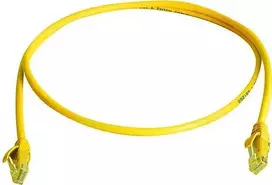 Telegärtner 100009282 RJ45 komutacinis kabelis, CAT 6, 25,0 m, geltonas, liepsnai atsparus, su apsauga nuo užlinkimo