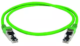 Telegärtner 100017345 RJ45 tinklo kabelis, CAT 5 komutacinis kabelis, žalias, su apsauga nuo perlenkimo