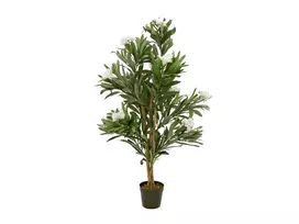 EUROPALMS Oleander Tree dirbtinis augalas, baltas, 120 cm (82507246)