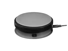 Europalms elektrinis sukamas staliukas Ø 15 cm, sidabrinis - keliamoji galia iki 5 kg, 2,4 RPM (50701190)