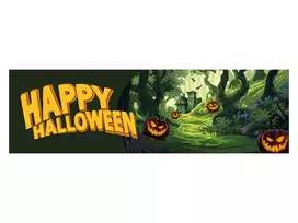 EUROPALMS Halloween baneris, Ghost Forest, 300x90cm 80164205