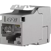 EFB E-20094-24 RJ45 Keystone Slimline/Shortbody Cat.6A komponentų sertifikuotas sidabrinis, 24 vnt.