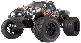 Reely New2 Super Combo Brushless 1:10 RC elektrinis Monster Truck 4WD 100% RTR 2,4 GHz su baterija, pakrovėju ir siųstuvo baterijomis (RE-7766676)