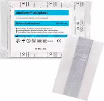 SÖHNGEN aluderm®-aluplast Elastinis pleistras su įklotu, 6 cm x 1 m, sterilus, atskirai supakuoti segmentai