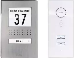 M-E MODERN-ELECTRONICS ADV 111 WW Audio Vistadoor laidinis domofonas namui, nerūdijantis plienas, baltas (41137)