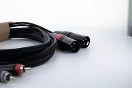Cordial EU 1.5 MC garso kabelis XLR į RCA, 1,5 m, juodas, 14848