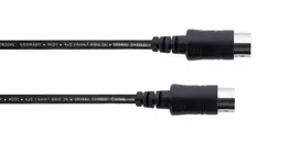 Cordial MIDI sujungimo kabelis 1 m, 5-pin DIN male to male, juodas (14894)