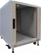 IT-BUDGET 19 inch Tinklo spintelė SRK 12U 600x800 mm Šviesiai pilka Išardoma su Stiklo/Plieno Durimis