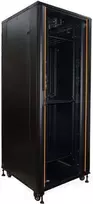 IT-BUDGET 19 inch serverinė spinta SRK 42U 800x1000 mm, stiklo/plieno durelės, juoda, iš anksto surinkta