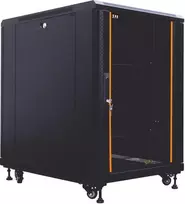 IT-BUDGET 19 inch Tinklo spintos SRK - 12U - 600x800 mm - Stiklo/Plieno durys - Surinkta - Juoda (99ITB19SRK1268GSNM)