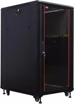 IT-BUDGET 19 inch serverių spintos SRK - 27U - 800x1000 mm - stiklo/plieno durelės - kabelių kanalai - surinkta - juoda 99ITB19SRK27810GSNM