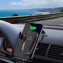 CYOO CY120792 Qi 15W belaidis automobilinis įkroviklis su automatiniu fiksavimu ir 360° pasukimu