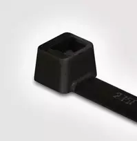 HellermannTyton T50S juodi poliamidiniai kabelių raiščiai, 100 vnt. (T 50 S-W)