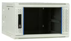 DSIT 6U sieninis serverių spintelė su stiklinėmis durelėmis, balta, 600x600x368 mm DS6606W-DOUBLE