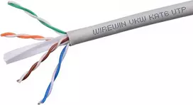 Wirewin Cat6 U/UTP kietos varinės instaliacinis tinklo kabelis, 305 m ištraukimo dėžė, 250 MHz, pilkas (VKBOX KAT6 UTP 305.0)