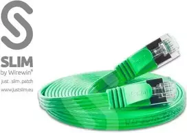 Wirewin Triotronik Cat 6 plonas Ethernet tinklo kabelis 20m žalias U/FTP STP RJ45 PKW-STP-SLIM-KAT6 20.0 GN