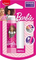 Maped Barbie plastikinis trintukas su papildymu, lūpdažio formato, ištraukiamas sukimo mechanizmas, 1 rinkinys 152013
