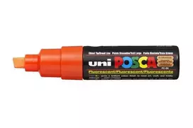 POSCA PC-8K neoninės oranžinės spalvos pigmentinis markeris su kaltiniu antgaliu, 8,0 mm linijos plotis, vandeniniais dažais, 1 vnt. PC8K O FLUO